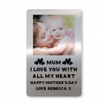 Mum Gift Love You Personalised Photo Wallet Card Mothers Day