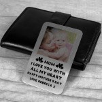 Mum Gift Love You Personalised Photo Wallet Card Mothers Day