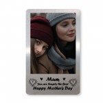 Personalised Metal Card For Mum On Mothers Day Photo Thank You