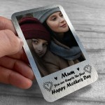 Personalised Metal Card For Mum On Mothers Day Photo Thank You