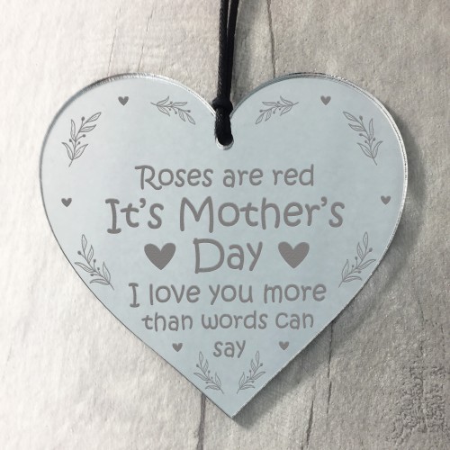 Special Mothers Day Gift Engraved Heart Mum Gift From Daughter