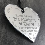 Special Mothers Day Gift Engraved Heart Mum Gift From Daughter