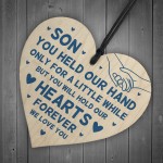 Special Son Gifts From Dad Mum Birthday Gift Wood Heart Gift