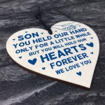 Special Son Gifts From Dad Mum Birthday Gift Wood Heart Gift