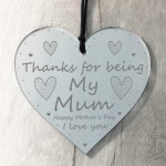 Thank You Mum Gift For Mothers Day Engraved Heart Love Gift 