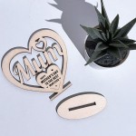 Happy Mothers Day Engraved Heart Gift For Mum Mummy Plaque