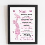 Nan POEM Gifts for Nan Mothers Day Gifts Birthday Framed Print