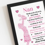 Nan POEM Gifts for Nan Mothers Day Gifts Birthday Framed Print