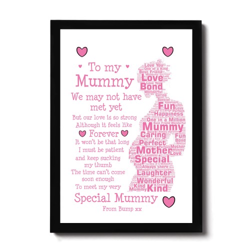 Personalised Mummy To Be Gift For Mothers Day From Bump Frame