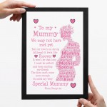 Personalised Mummy To Be Gift For Mothers Day From Bump Frame