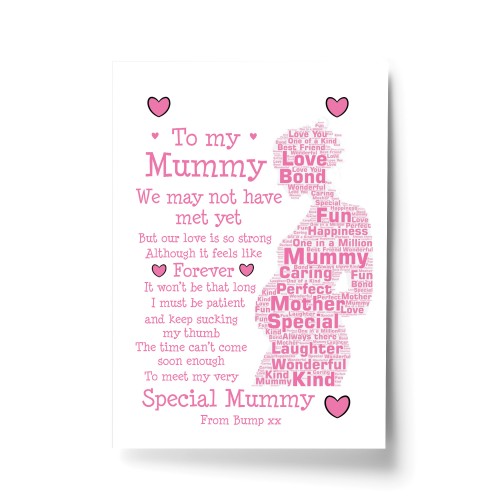 Personalised Mummy To Be Gift For Mothers Day From Bump Print