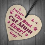 Funny Mothers Day Gift For Best Cat Mum Heart Gift From Cat