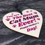 Funny Mothers Day Gift For Best Cat Mum Heart Gift From Cat