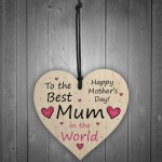 Mothers Day Gift Wooden Heart Mum Plaque Gift For Mum Mummy