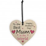 Mothers Day Gift Wooden Heart Mum Plaque Gift For Mum Mummy