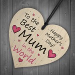 Mothers Day Gift Wooden Heart Mum Plaque Gift For Mum Mummy