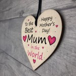 Mothers Day Gift Wooden Heart Mum Plaque Gift For Mum Mummy