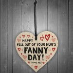 Funny Mothers Day Gift For Mum Wooden Heart Plaque Joke