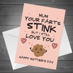 Mothers Day Funny Cards FARTS STINK Rude Humour Novelty Card