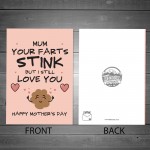 Mothers Day Funny Cards FARTS STINK Rude Humour Novelty Card