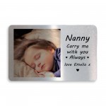 Personalised Mothers Day Gift For Nanny Carry Me Metal Card