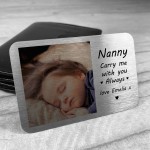 Personalised Mothers Day Gift For Nanny Carry Me Metal Card