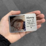 Personalised Mothers Day Gift For Nanny Carry Me Metal Card