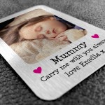 Mothers Day Gift For Mummy Personalised Carry Me Metal Card