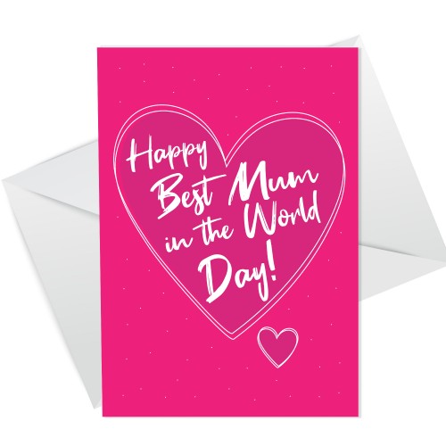 Funny Mothers Day Card BEST MUM IN THE WORLD DAY Mum Card