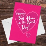 Funny Mothers Day Card BEST MUM IN THE WORLD DAY Mum Card