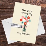 For Mum Mothers Day Card Floral Design Card From Daughter Son