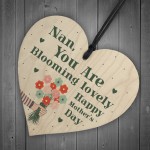 Mothers Day Gifts Wood Heart Blooming Lovely Special Nan Gift