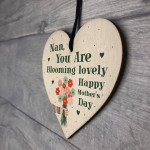 Mothers Day Gifts Wood Heart Blooming Lovely Special Nan Gift