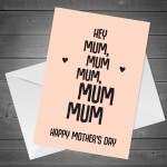 Funny Card For Mum On Mothers Day From Daughter Son Joke Card