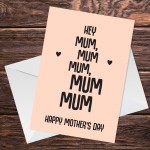 Funny Card For Mum On Mothers Day From Daughter Son Joke Card