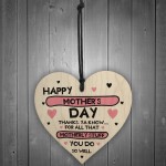 FUNNY Gift For Mothers Day Wood Heart Mum Gift From Daughter Son