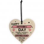 FUNNY Gift For Mothers Day Wood Heart Mum Gift From Daughter Son