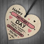 FUNNY Gift For Mothers Day Wood Heart Mum Gift From Daughter Son