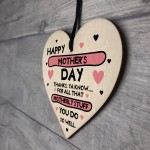 FUNNY Gift For Mothers Day Wood Heart Mum Gift From Daughter Son