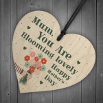 Mothers Day Gifts Wood Heart Blooming Lovely Thank You Gift