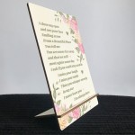 Beautiful Memorial Mum Gift Wood Standing Plaque In Memory