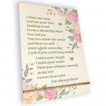 Beautiful Memorial Mum Gift Wood Standing Plaque In Memory