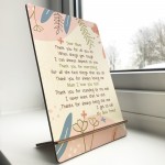 Novelty Gift For Mum Mothers Day Birthday Wood Standing Plaque