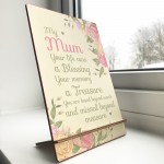 Mum Memorial Gift Wooden Standing Plaque In Memory Gift Sign