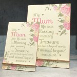 Mum Memorial Gift Wooden Standing Plaque In Memory Gift Sign