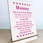 Gifts for Mummy Wooden Standing Sign Birthday Mothers Day Gift