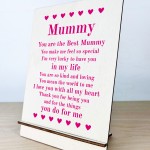 Gifts for Mummy Wooden Standing Sign Birthday Mothers Day Gift