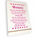 Gifts for Mummy Wooden Standing Sign Birthday Mothers Day Gift