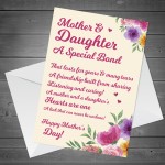 Mothers Day Mother And Daughter Poem Card For Mum