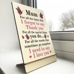 Gifts for Mum Wooden Standing Sign Birthday Mothers Day Gift